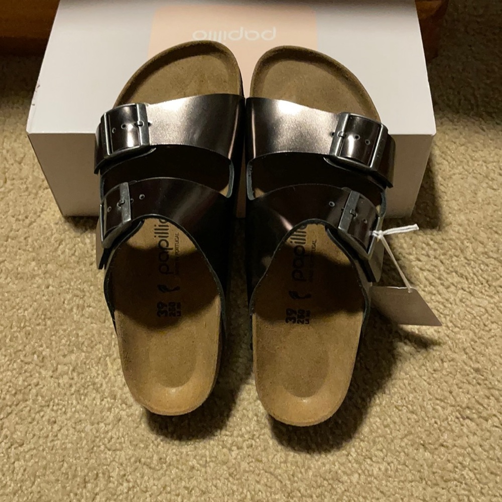 Birkenstock Papillio Arizona Platform Black size 8